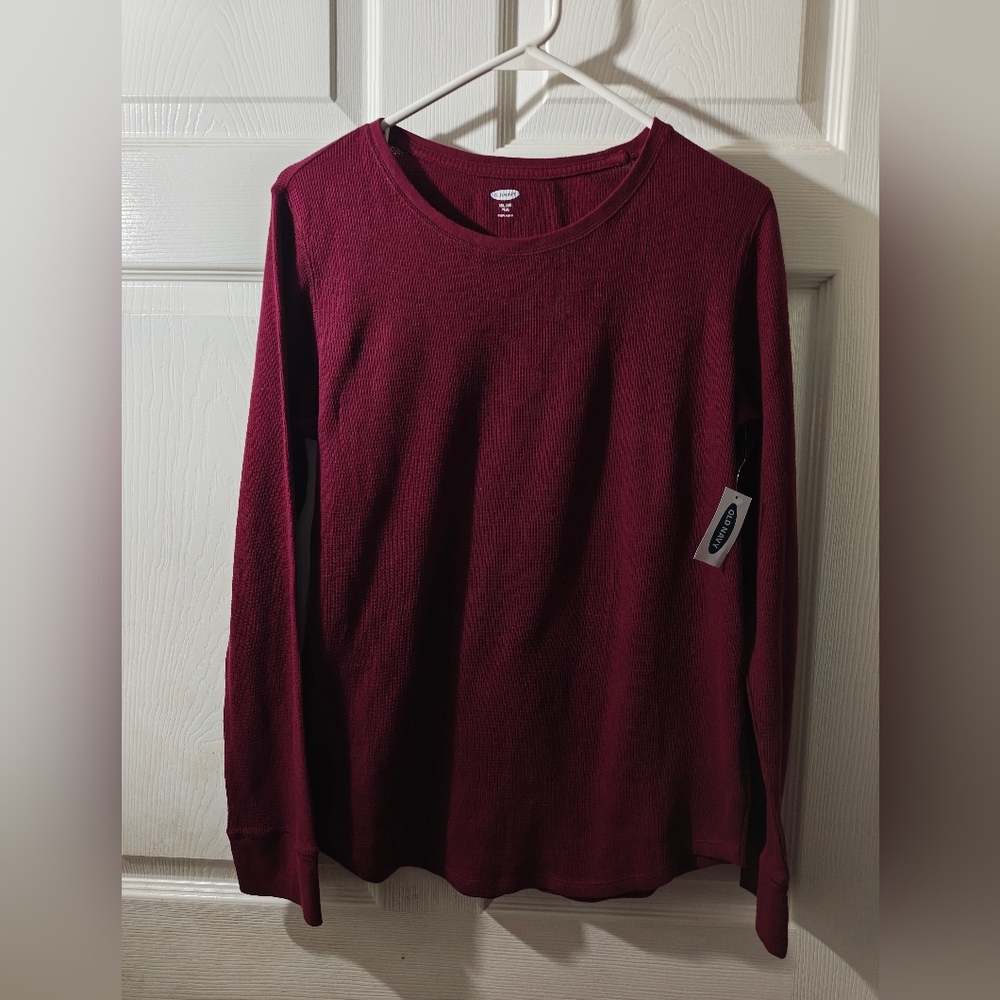 Old Navy Burgundy Long Sleeve Top